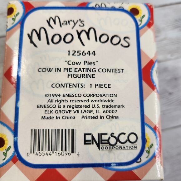 Enesco Mary's Moo Moos Cow Pies Figurine NEW - Picture 2 of 7